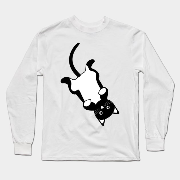 Up Side Down Kitty Long Sleeve T-Shirt by SandraKC